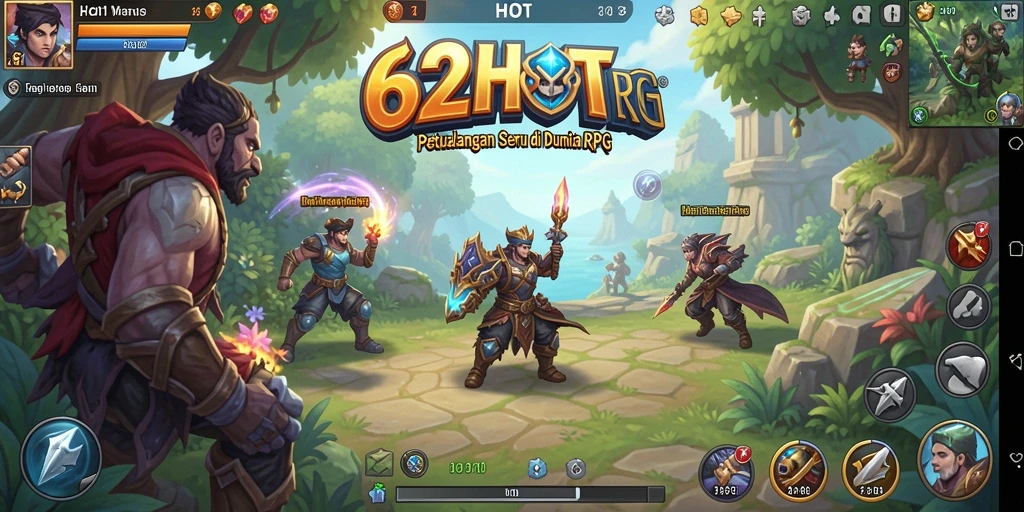 Tampilan gameplay RPG mendebarkan di 62HOT.
