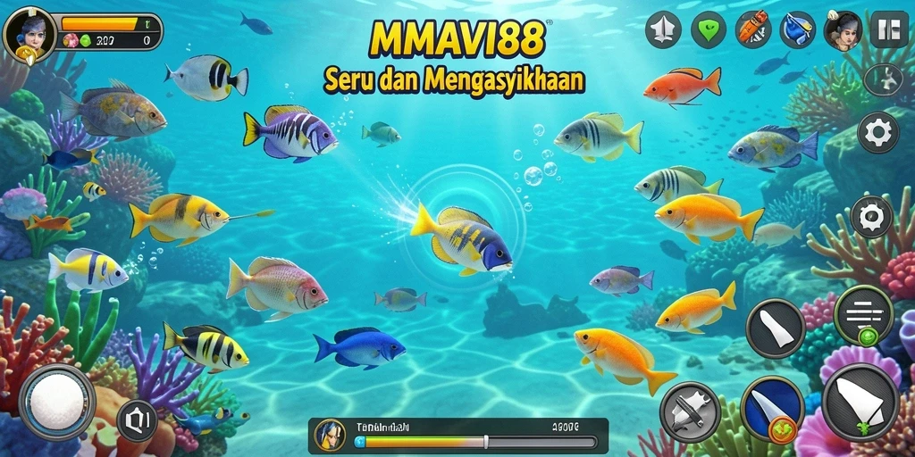 Gameplay seru AMAVI88 saat menangkap ikan.