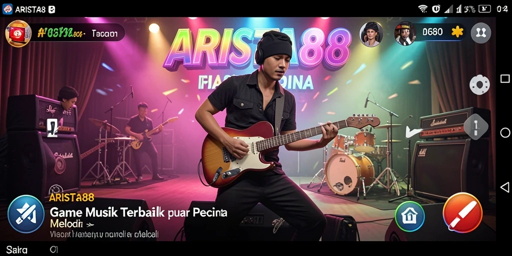 Tampilan gameplay ARISTA88 yang menarik dengan berbagai pilihan lagu.