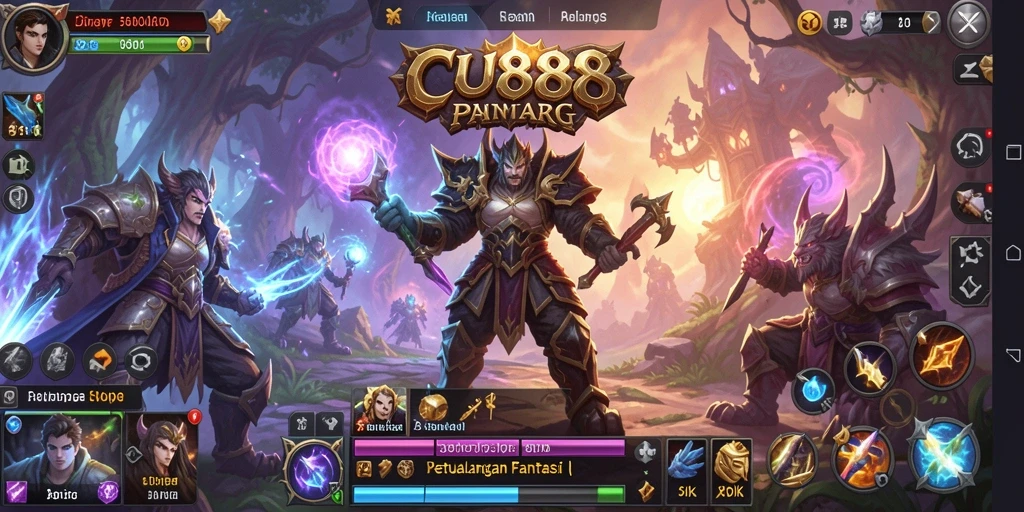 Tampilan screenshot utama CU888 yang menampilkan aksi gameplay ARPG yang seru.