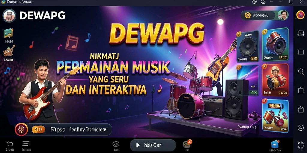 Screenshot gameplay DEWAPG yang menunjukkan aksi seru permainan musik.