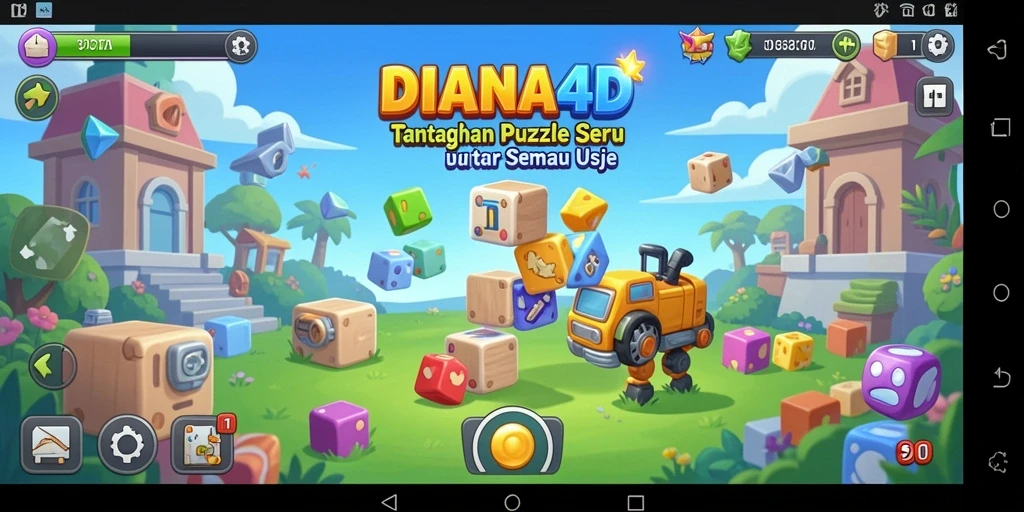 Gameplay seru DIANA4D dengan berbagai teka-teki menantang.