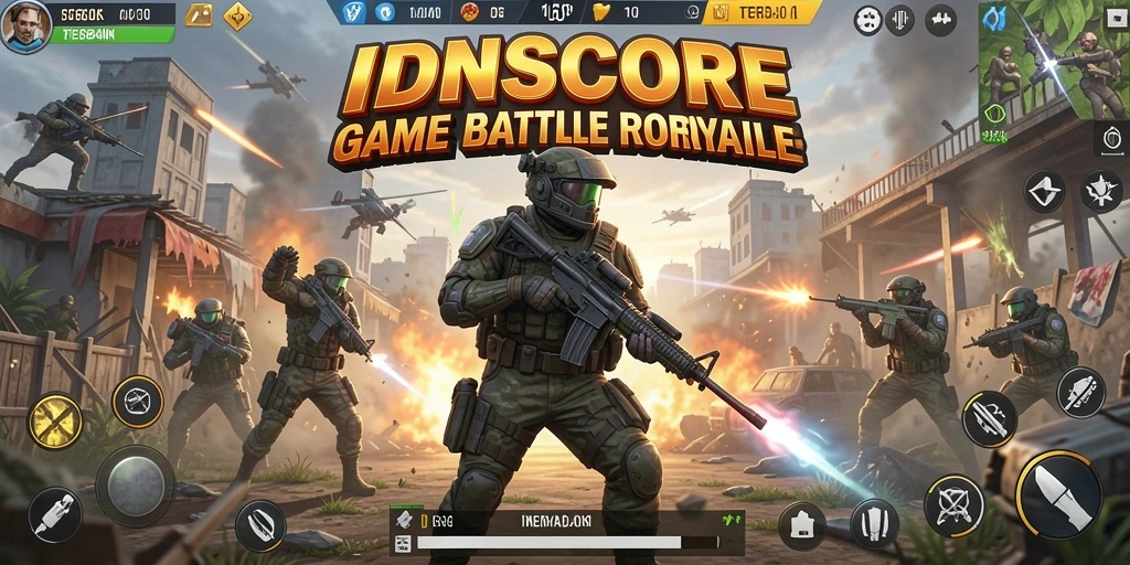 Gameplay menegangkan dalam pertempuran Battle Royale.