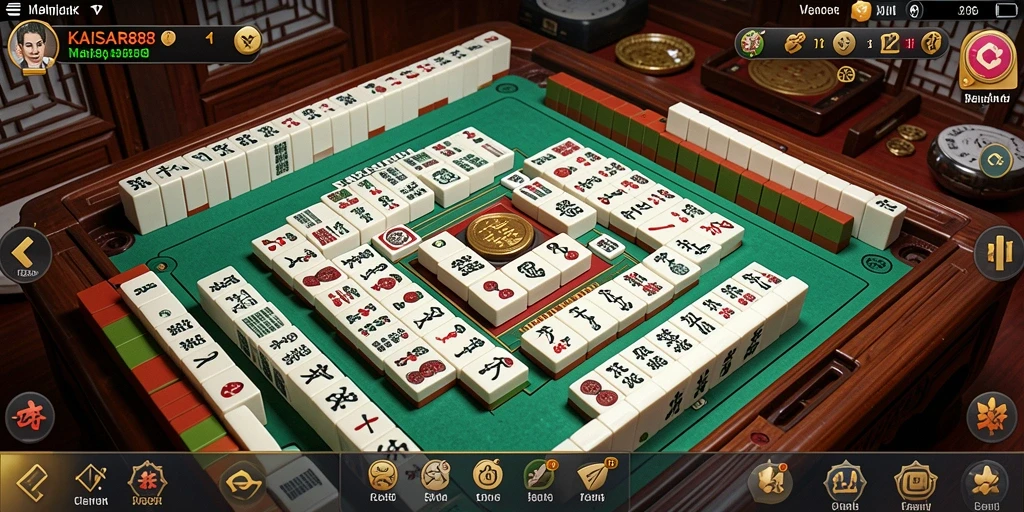 Tampilan utama KAISAR888 dengan gameplay Mahjong yang menarik.