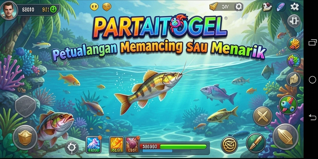Screenshot gameplay PARTAITOGEL yang menampilkan aksi memancing seru.
