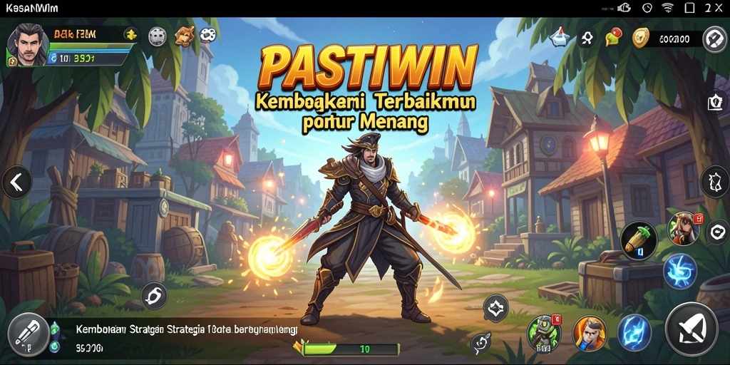 Tampilan screenshot gameplay PASTIWIN yang menampilkan strategi intens.