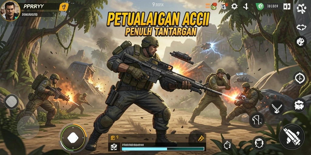 Tampilan gameplay mendebarkan di PPRRYY dengan aksi seru.
