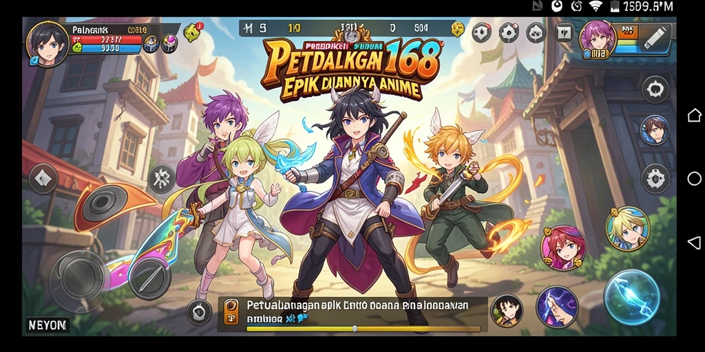 Tampilan gameplay seru PREDIKSI168 dengan karakter Anime yang menarik.