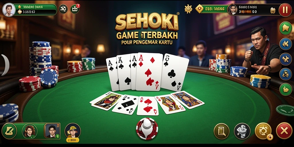 Tampilan gameplay seru SEHOKI dengan berbagai pilihan meja poker.