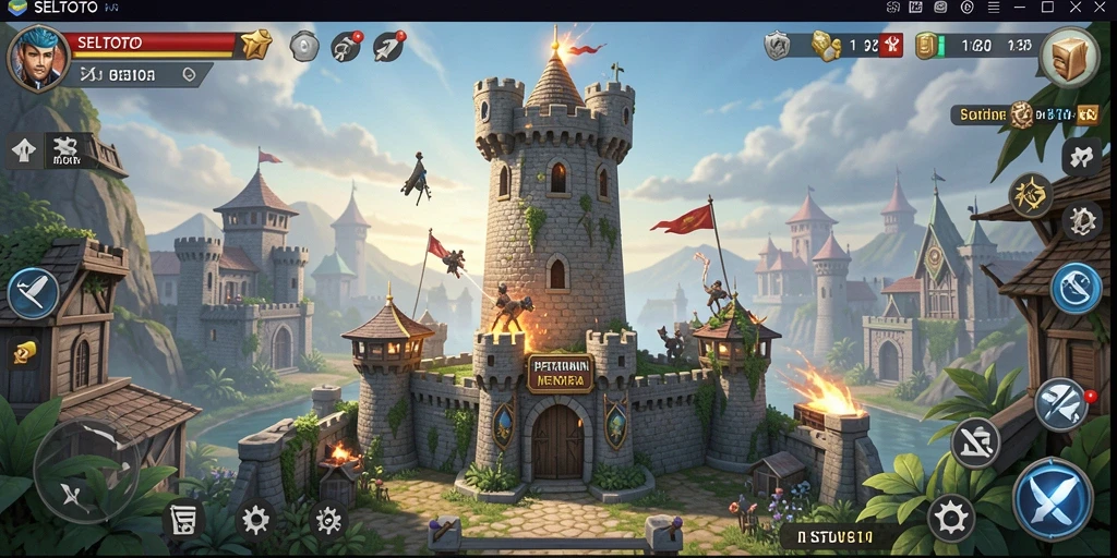 Tampilan gameplay yang menakjubkan dalam Tower Defense SELTOTO.