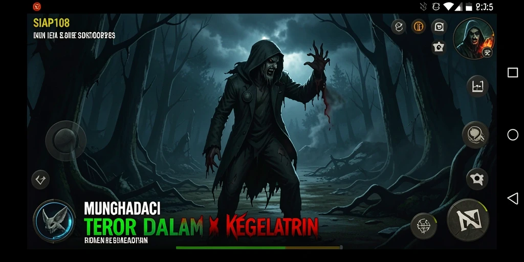 Tampilan gameplay menegangkan dalam SIAP108 dengan suasana mencekam.