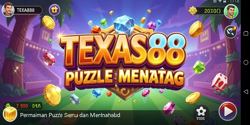 Screenshot gameplay TEXAS88 menampilkan tantangan puzzle yang menarik.