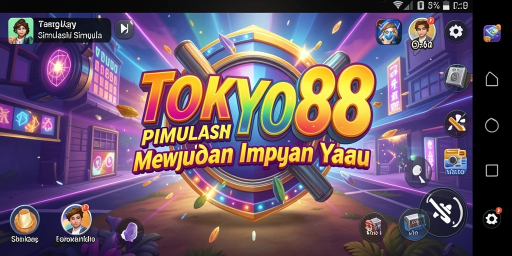 Screenshot utama TOKYO88 menampilkan gameplay simulasi yang menyenangkan.