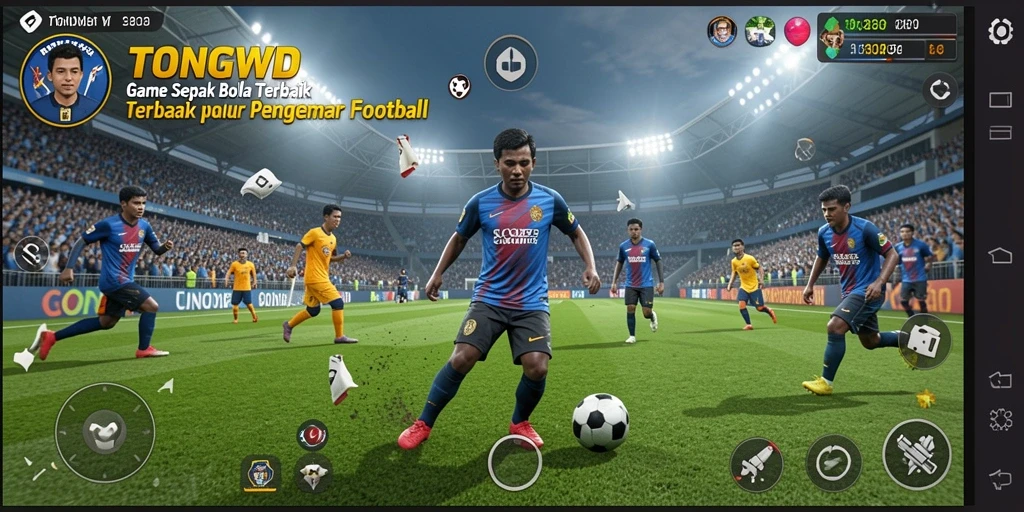 Tampilan gameplay menakjubkan TONGWD dalam aksi sepak bola.